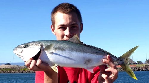 Brenden Hurd was swept off the rocks at Port Kembla yesterday.