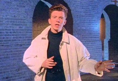 Still of Rick Astley music video (RCA)