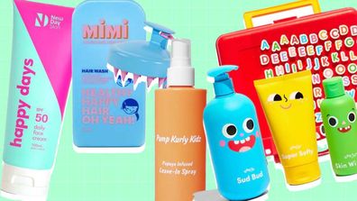 Kids haircare and skincare products. 