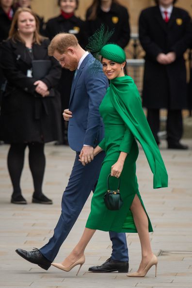 The Duke and Duchess of Sussex arrive at the Commonwealth Service at Westminster Abbey, London on Commonwealth Day. 
