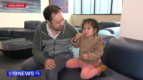 Three-year-old Emilia is among the growing cohort of allergy sufferers, diagnosed with allergies to peanuts, cow's milk, eggs, cashews and pistachios.