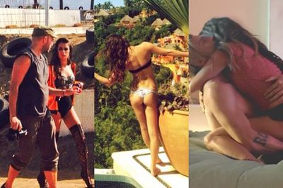 As 2013 came to a close, so too did Lea's squeaky-clean image. In November 2013, she appeared in a racy shoot for <i>Elle</i> magazine, then posted up a bikini butt selfie to Instagram in January 2014.<br/><br/>But her transition into sexy pop diva was complete for her latest music video 'On My Way' featuring the star rolling around on a bed half naked with a model.<br/>