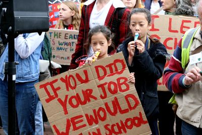 Climate change protest