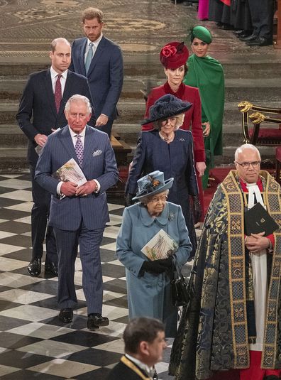 The 'Fab Four' reunite for the final time on Commonwealth Day as Harry and Meghan step down as senior 