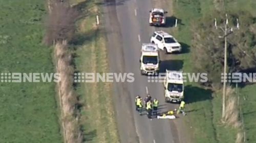 The fatal collision occurred just before 1.30pm. (9NEWS)