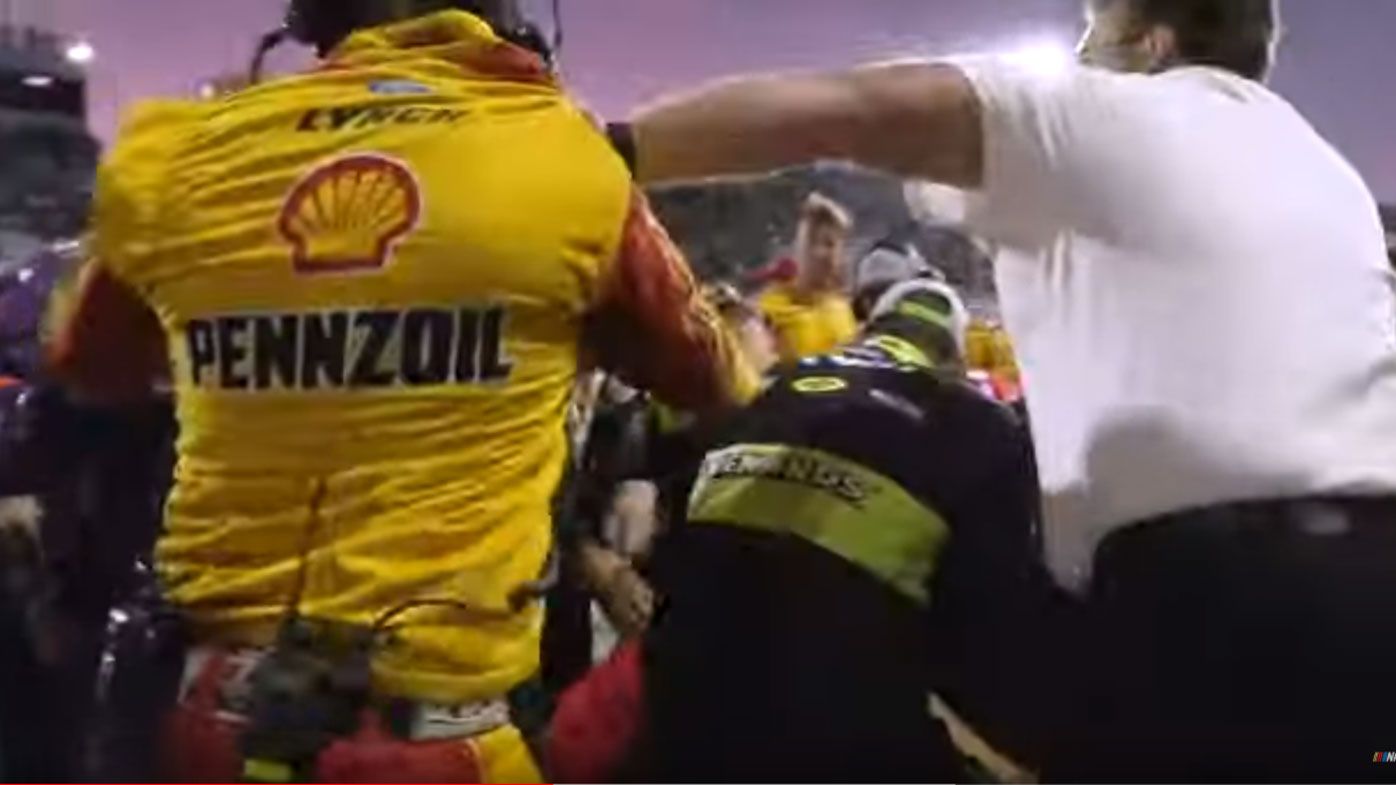 NASCAR suspends Logano crew member after fight breaks out in Texas