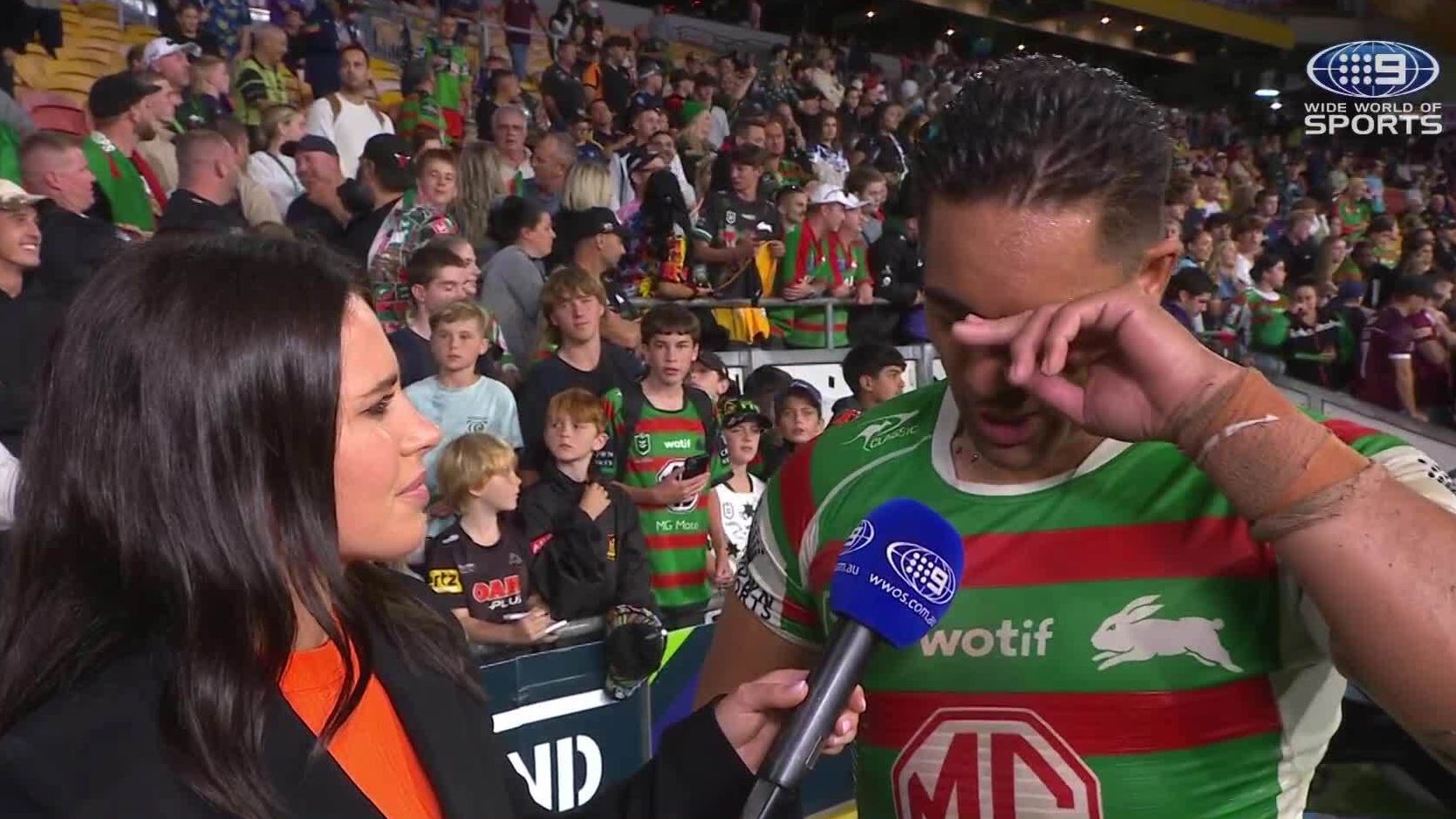 Tevita Tatola delivered a touching post-match tribute to his father.