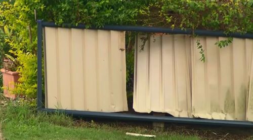 The car eventually slammed into a fence. (9NEWS)