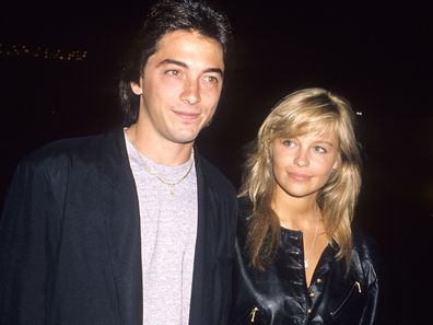 Scott Baio and Pamela Anderson on May 26, 1990 at Bar One Nightclub in West Hollywood, California.