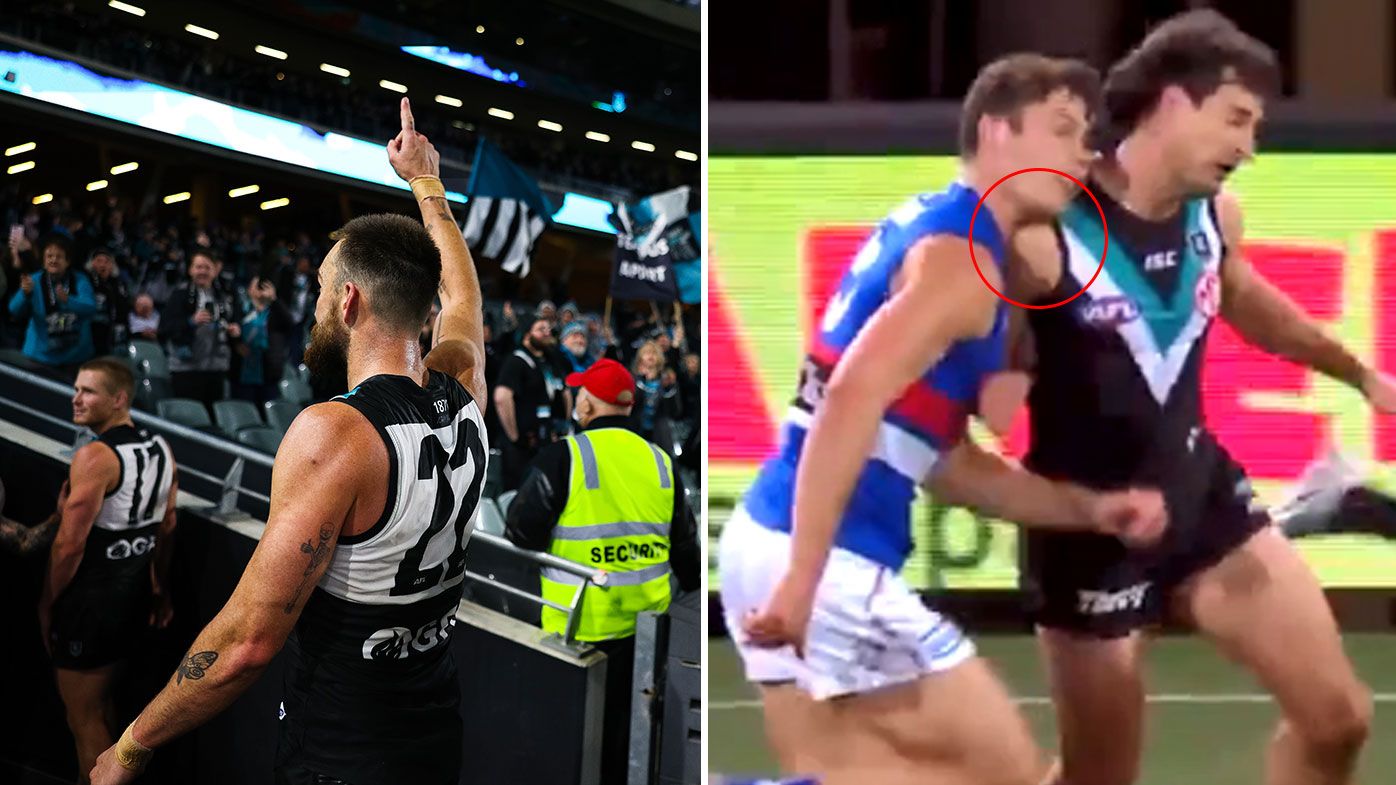 AFL greats call for suspension of Sam Mayes over 'cheap shot' on Bulldogs star Josh Dunkley