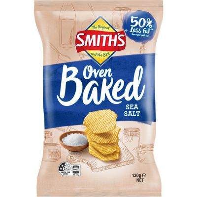 Smith's Oven Baked Chips Sea Salt 130g