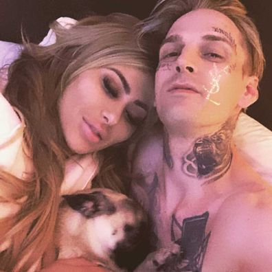 Aaron Carter and Melanie Martin.