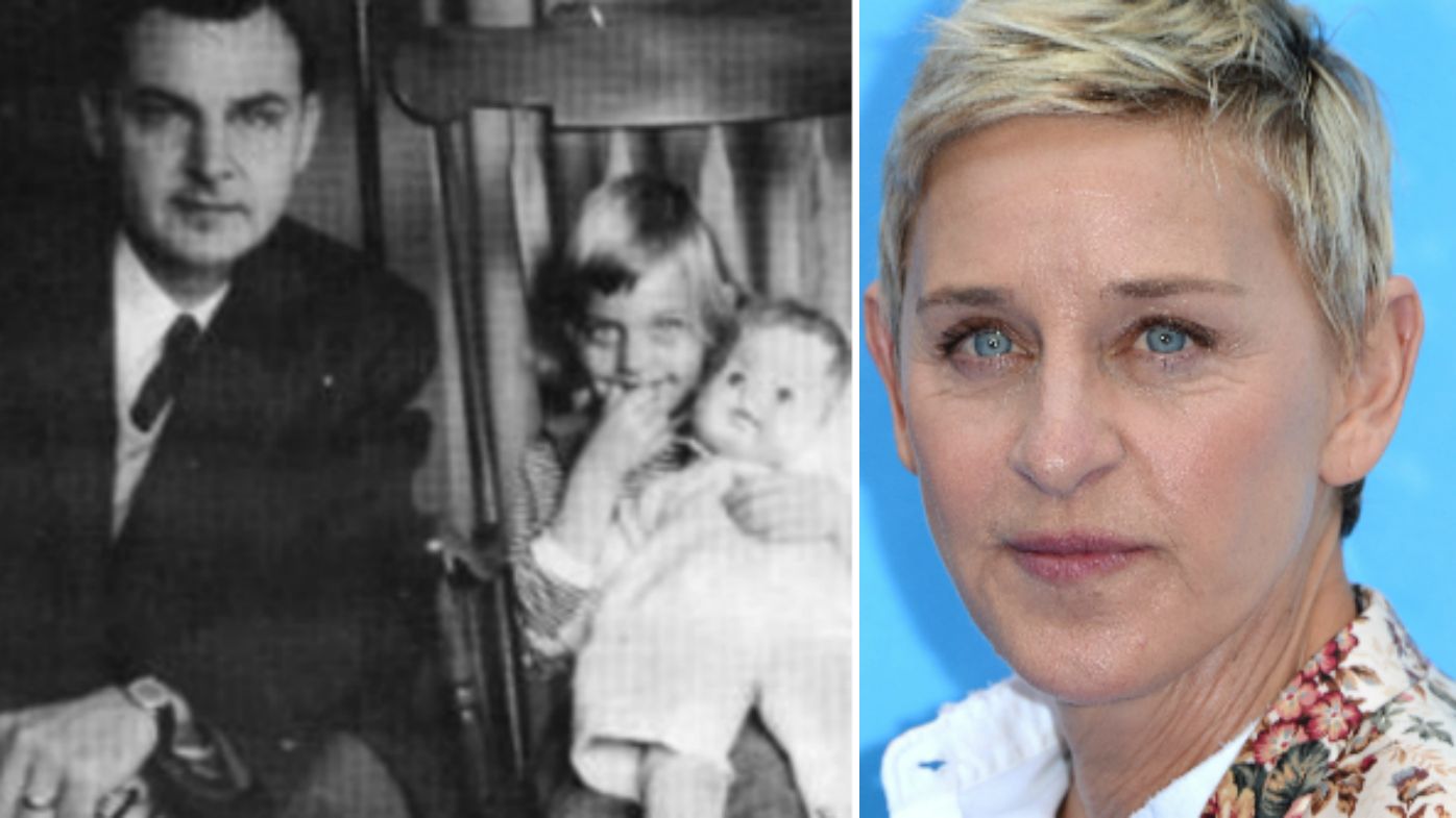 Elliot and Ellen DeGeneres. Images Twitter Getty