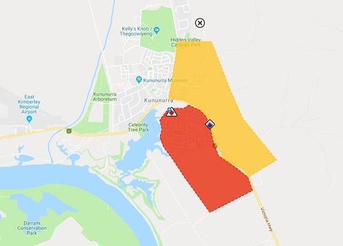 An evacuation centre is in place at the Kununurra Leisure centre.