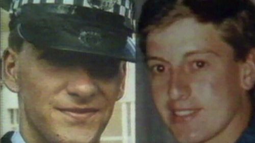 The young constables- Damien Eyre (L) and Steven Tynan (R)- were shot and killed on the South Yarra street in 1988.