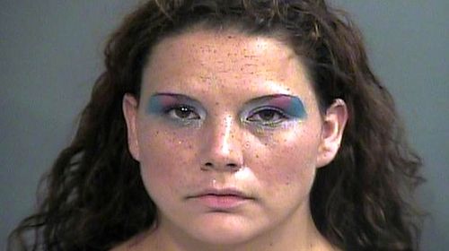 Woman accused of stealing eye shadow not helped by mug shot