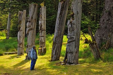 Tourist at Gwaii Haanas National Park