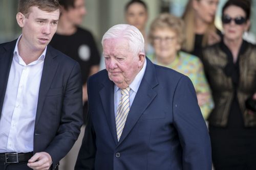 Henry Wagner (left) leaving the Supreme Court. Picture: AAP