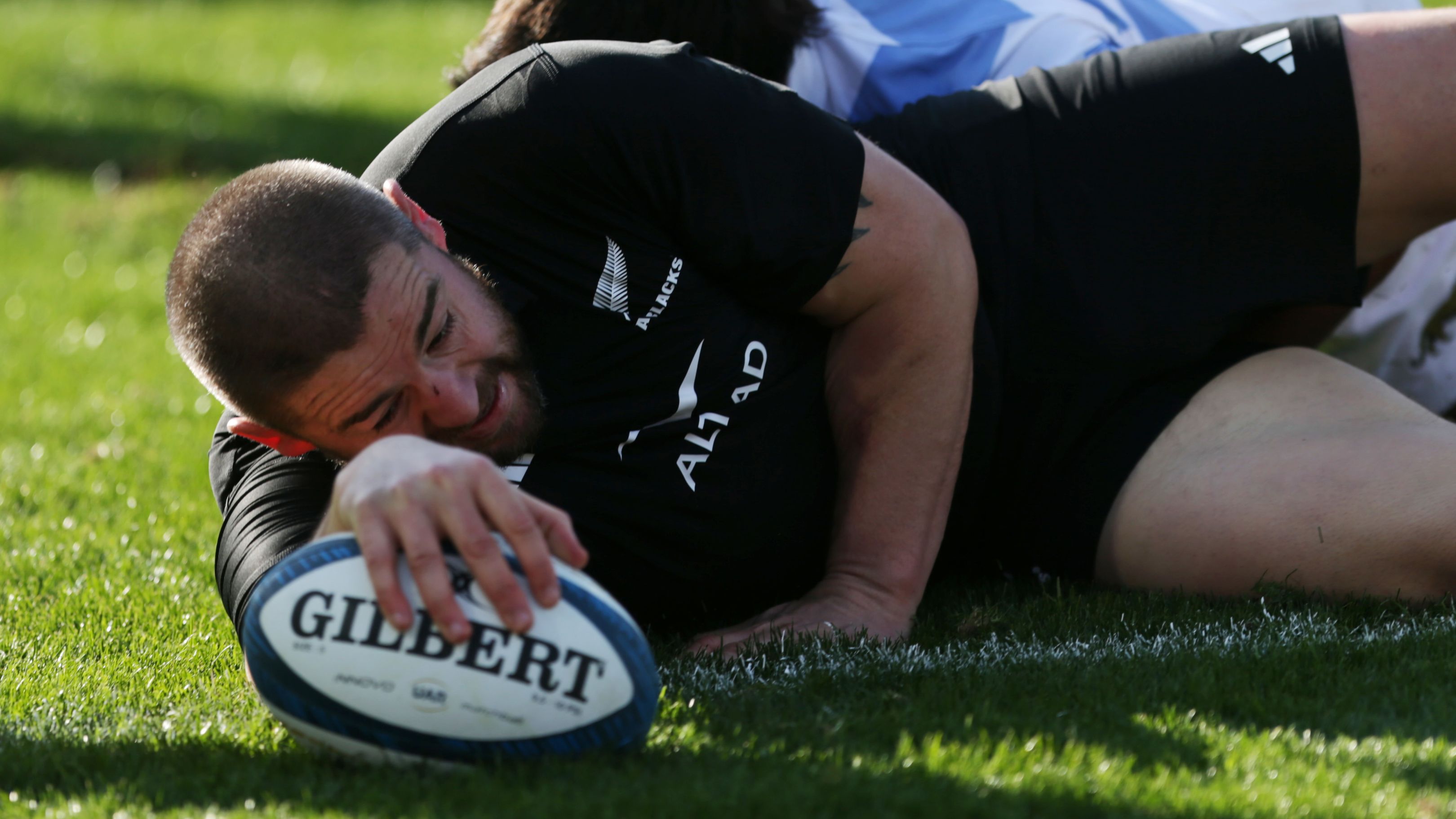 New Zealand&#x27;s Dane Coles scores for the All Blacks against Argentina.