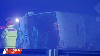 A bus carrying wedding guests rolled over in the NSW Hunter Valley.