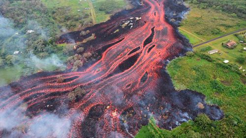 Lava Hawaii flow. Picture: AAP