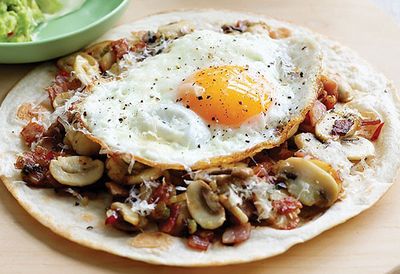 Mushroom breakfast tortilla