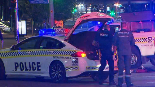 A man has died in Adelaide's CBD after he was found with multiple stab wounds.