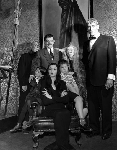 The Addams Family cast: Gomez Addams (John Astin) Morticia (Carolyn Jones), Wednesday (Lisa Loring), Pugsley (Ken Weatherwax), Uncle Fester, Lurch (Ted Cassidy), Uncle Fester (Jackie Coogan), Grandmama (Blossom Rock) and Lurch (Ted Cass).