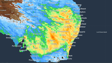 Forecast accumulated rain during the 72 hours ending at 10pm AEST on Thursday, September 22.