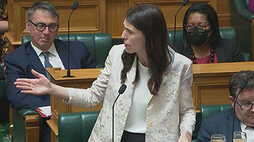 Jacinda Ardern speaking in House of Representatives (New Zealand Parliament)