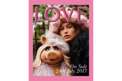 <p>Hailey Baldwin’s 10.4 million followers on Instagram have just been treated to her latest cover, alongside mega Muppet Miss Piggy on Katie Grand’s <em>Love </em>magazine. It’s the second high-profile cover for Alex Baldwin’s niece in a month, having already appeared in UK <em>Elle </em>where she complained about the labelling that accompanies Instagram success:</p>
<p>"I work my a** off to make what I have and to prove that this is what I want to do. I want to be a model," Hailey, 20, told <em><a href="http://www.elleuk.com/life-and-culture/culture/longform/a36415/hailey-baldwin-is-elle-july-cover-star/" target="_blank">Elle</a></em>. "I don’t think I would be where I am if people didn’t see something in me. I put all my modeling [photos] on my Instagram because I’m showing it to people. It’s not about me getting paid to model for things on Instagram – of course, sometimes we do get paid for things we do for Instagram and Twitter – but there is a line of calling someone an Insta model or an Insta star."<br>
<br>
Hailey was less vocal about her Love cover, posting a pig emoji, but enduring supermodel and actress Miss Piggy had more to say on her Instagram account @realmisspiggy (77,000 followers).</p>
<p>"Nothing says LOVE like moi and haute couture style. Vous look positively stunning, @haileybaldwin!" she wrote on her own official Instagram account. Baldwin shared an image of the cover too along with a cute pig emoji to honor her cover girl counterpart.</p>
<p>Hailey and Miss Piggy both wear Miu Miu on the latest issue of the fashion industry favourite, photographed by Alasdair McLellan.</p>
<p>This isn’t Miss Piggy’s first fashion foray, having worked with Kate Spade, while Hailey has fronted Australian brands ModelCo and The Daily Edit.</p>