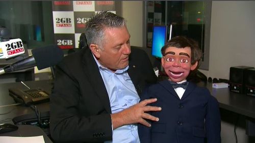 Hadley showed off his puppetry skills with his ventriloquist dummy. Picture: TODAY