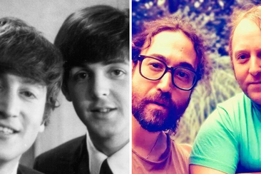 John Lennon, Paul McCartney, Sean Ono Lennon, James McCartney