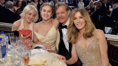 Felicity Huffman, William H Macy, daughters Sophia Macy, Georgia Macy