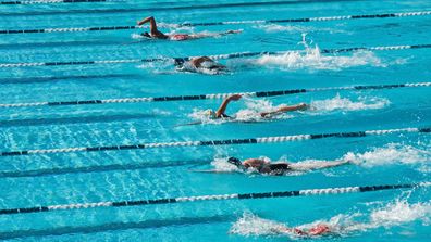 Swimming pool water pool generic Olympics swim sport lanes 