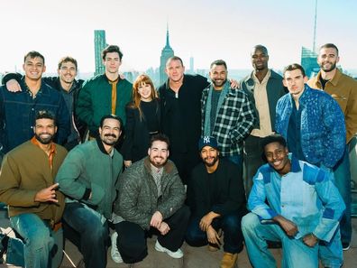 Marcus Vrondas with Channing Tatum and the crew of Magic Mike New York