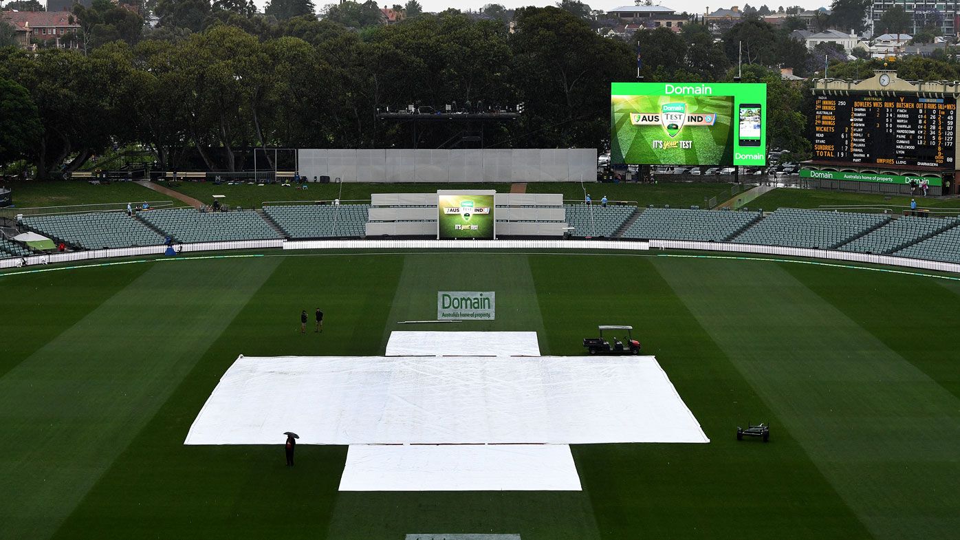Adelaide Test resumes after rain delay