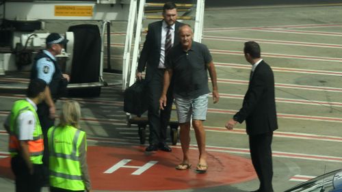 Chris Dawson Sydney Airport arrival