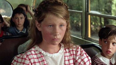 Elizabeth Hanks as a young girl starring in her dad's movie Forrest Gump. 
