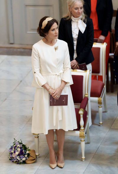 Crown Princess Mary returns home, April