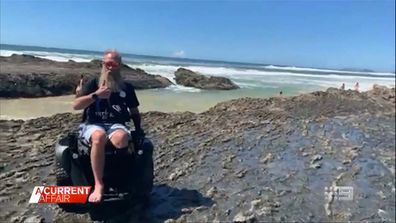 A disability pensioner is in a battle with a council and a contractor over an accident on a temporary footpath.Mick Manttan's high tech wheelchair is named Black Betty and it's his lifeline to the world.