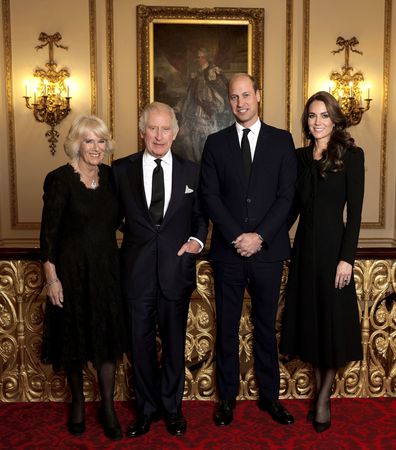 Queen Consort Camilla, King Charles, Prince William and Princess Catherine