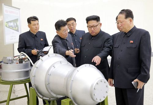 Kim Jong Un has complained to Russia about complained about "U.S. hegemonism". (AP/AAP)