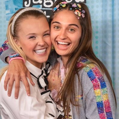 JoJo Siwa and Avery Cyrus at the Jagged Little Pill musical in September.
