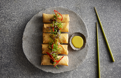 Moreton Bay Bug Spring Roll at Flying Fish, part of their Lunar New Year menu.