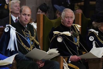 Prince William, known as the Duke of Rothesay while in Scotland, and King Charles III 
