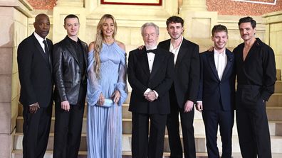 Denzel Washington, Joseph Quinn, Connie Nielsen, Ridley Scott, Paul Mescal, Fred Hechinger and Pedro Pascal