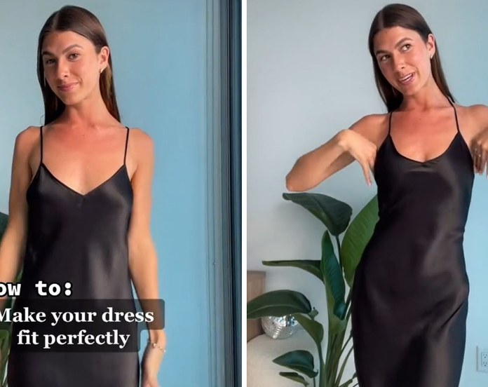 How to make your dress fit perfectly🖤 #fashionhacks #tipsandtricks #s, Dress