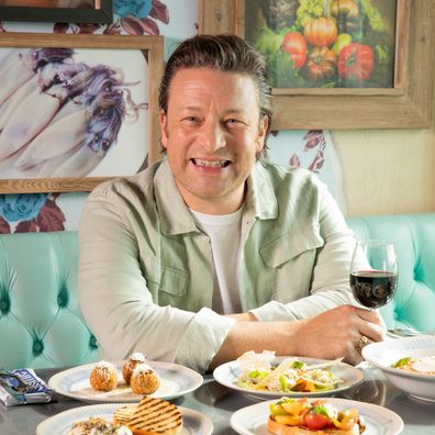 Jamie Oliver in Jamie's Italian restaurant on Royal Caribbean cruise ship Ovation of the Seas.