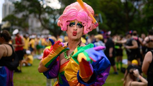 C'erano molti costumi e abiti accattivanti in mostra oggi a Sydney.